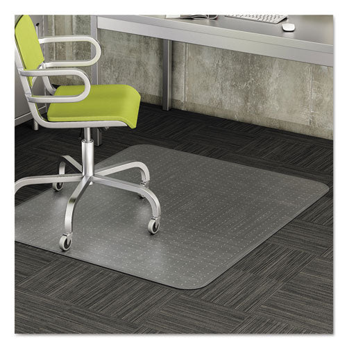Image of deflecto® Duramat Moderate Use Chair Mat, Low Pile Carpet, Flat, 36 X 48, Lipped, Clear