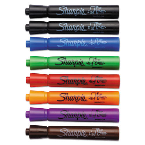 Image of Sharpie® Flip Chart Marker, Broad Bullet Tip, Assorted Colors, 8/set
