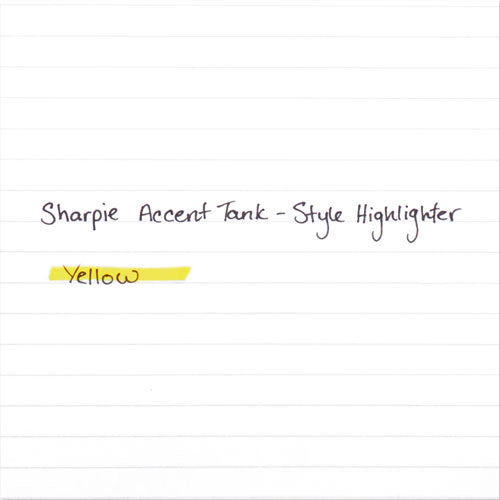 Image of Sharpie® Tank Style Highlighters, Yellow Ink, Chisel Tip, Yellow Barrel, Dozen