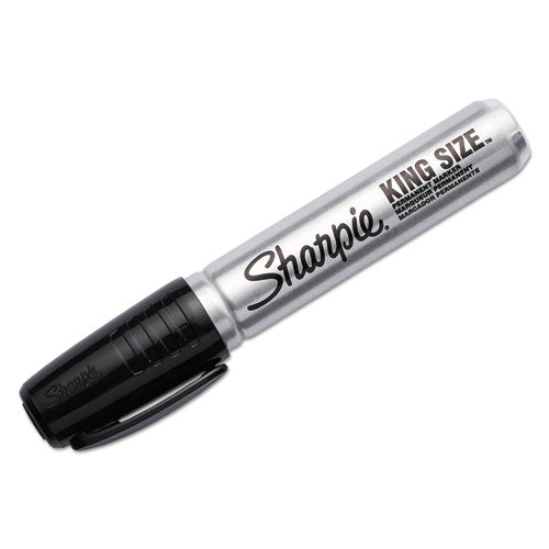 Image of Sharpie® King Size Permanent Marker, Broad Chisel Tip, Black, 4/pack