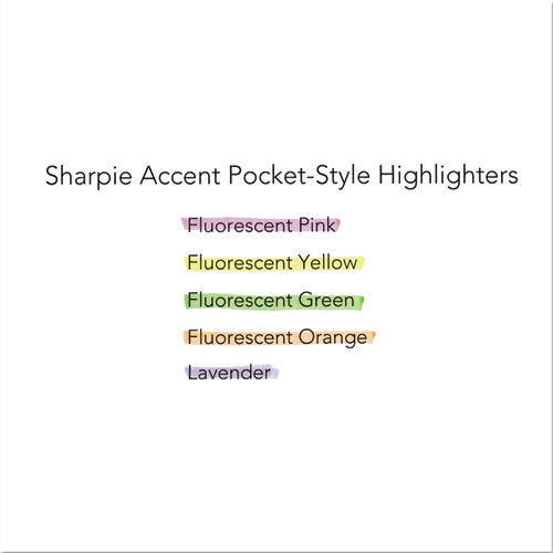 Image of Sharpie® Pocket Style Highlighters, Fluorescent Yellow Ink, Chisel Tip, Yellow Barrel, Dozen