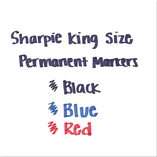 Image of Sharpie® King Size Permanent Marker, Broad Chisel Tip, Black, 4/pack