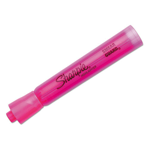 Image of Sharpie® Tank Style Highlighters, Pink Ink, Chisel Tip, Pink Barrel, Dozen