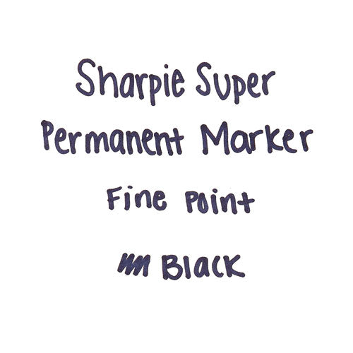 Image of Sharpie® Super Permanent Marker, Fine Bullet Tip, Black, Dozen