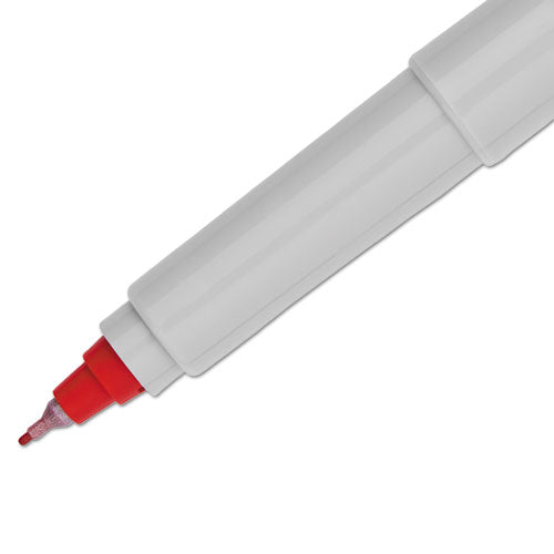 Image of Sharpie® Ultra Fine Tip Permanent Marker, Ultra-Fine Needle Tip, Red, Dozen