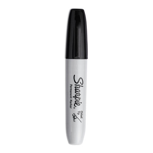 Image of Sharpie® Chisel Tip Permanent Marker, Medium Chisel Tip, Black, 4/pack