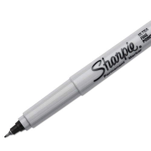 Image of Sharpie® Ultra Fine Tip Permanent Marker, Ultra-Fine Needle Tip, Black, 5/Pack