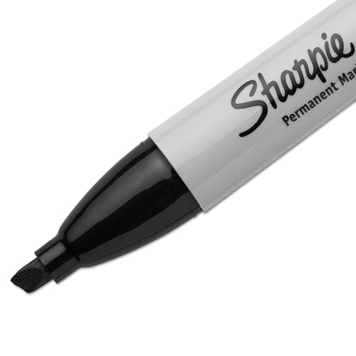 Image of Sharpie® Chisel Tip Permanent Marker, Medium Chisel Tip, Black, 4/pack