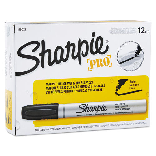 Image of Sharpie® Durable Metal Barrel Permanent Marker, Medium Bullet Tip, Black