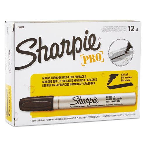 Image of Sharpie® Durable Metal Barrel Permanent Marker, Broad Chisel Tip, Black
