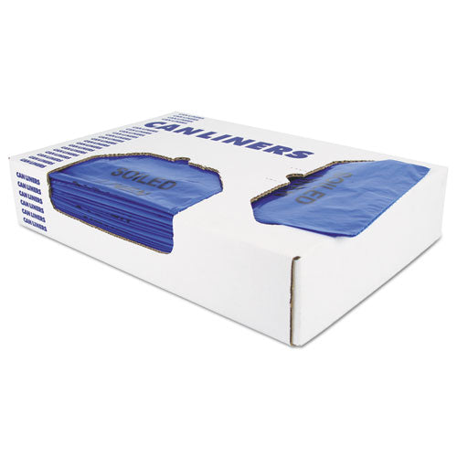Image of Heritage Healthcare Biohazard Printed Can Liners, Biohazard Infectious Waste, 30 gal, 1.3 mil, 30" x 43", Blue, Flat Pack, 200/Carton