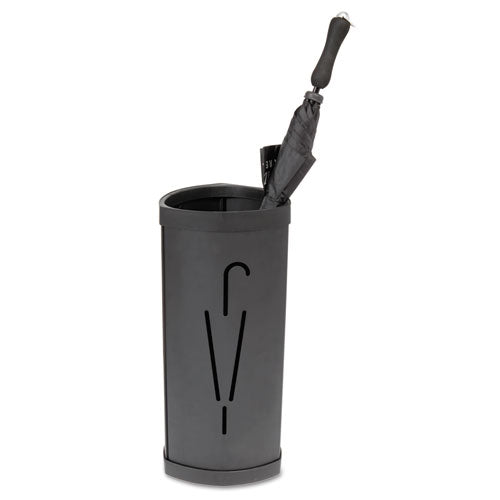 Image of Alba Triangular Umbrella Stand, Steel/Plastic, 10.25w x 10.25d x 23.67h, Black
