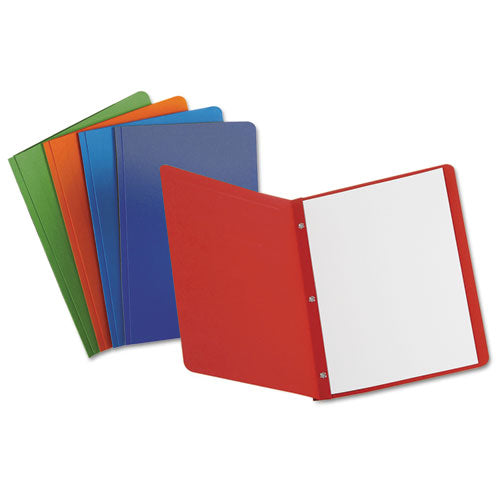 Image of Oxford Title Panel And Border Front Report Cover, Three-Prong Fastener, 0.5" Capacity, 8.5 X 11, Assorted/assorted, 25/box
