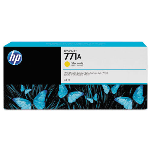 Image of HP HP 771, (b6y18a) Yellow Original Ink Cartridge