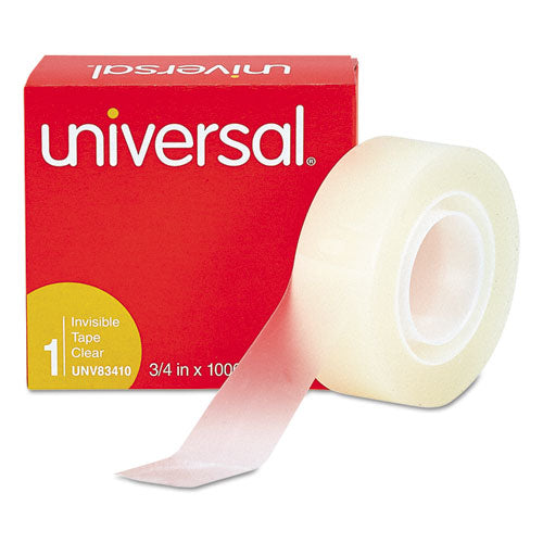 Image of Universal® Invisible Tape, 1" Core, 0.75" X 83.33 Ft, Clear, 6/pack