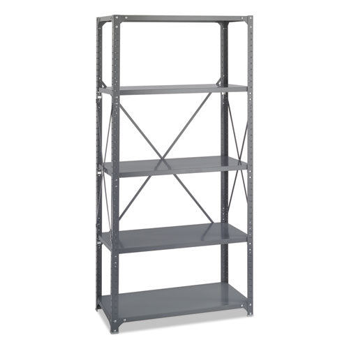 Image of Safco® Commercial Steel Shelving Unit, Five-Shelf, 36w X 18d X 75h, Dark Gray