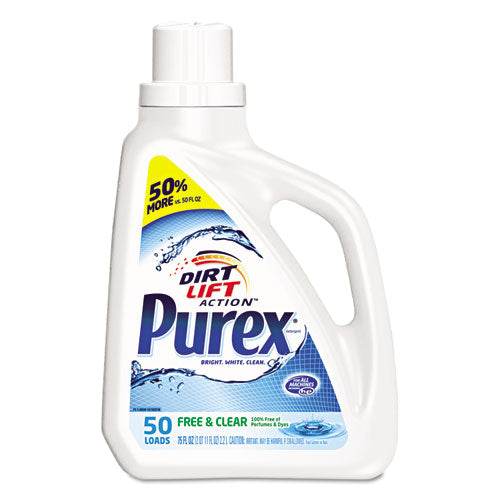 Image of Purex® Free And Clear Liquid Laundry Detergent, Unscented, 75 Oz Bottle