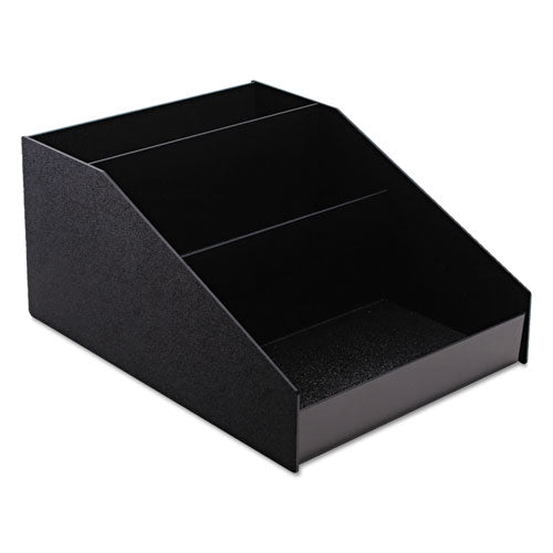 Image of Vertiflex® Commercial Grade Horizontal Condiment Organizer, 9 Compartments, 12 x 16 x 7.5, Black