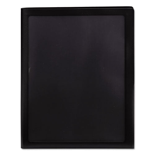 Image of Smead Frame View Poly Two-Pocket Folder, 100-Sheet Capacity, 11 X 8.5, Clear/black, 5/pack