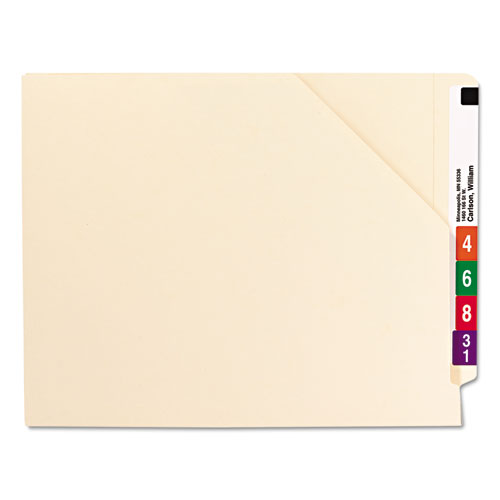 Image of Smead End Tab Jackets With Reinforced Tabs, Straight Tab, Letter Size, 14-Pt Manila, 50/box