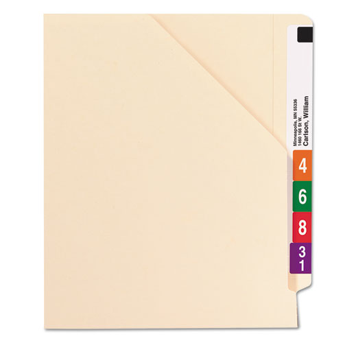 Image of Smead End Tab Jackets With Reinforced Tabs, Straight Tab, Letter Size, 14-Pt Manila, 50/box