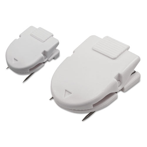 Image of Advantus Wall Clips for Fabric Panels, 60 Sheet Capacity, White, 10/Box