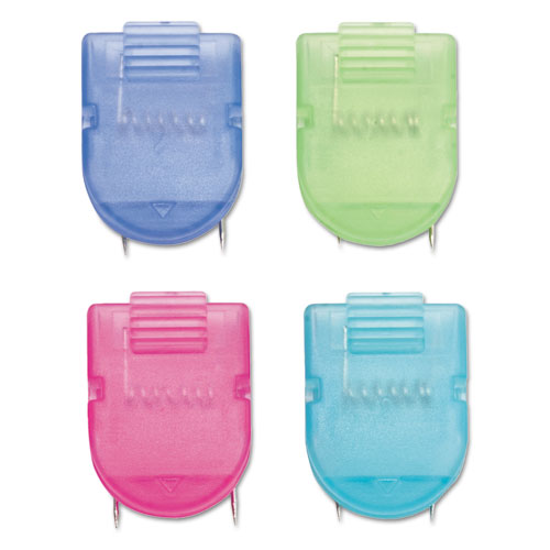 Image of Advantus Wall Clips for Fabric Panels, 40 Sheet Capacity, Assorted Cool Colors, 20/Box