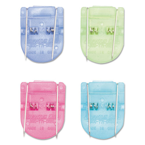 Image of Advantus Wall Clips for Fabric Panels, 40 Sheet Capacity, Assorted Cool Colors, 20/Box