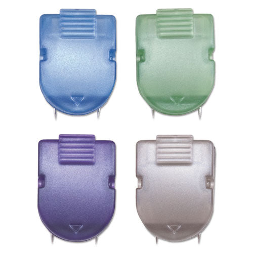 Image of Advantus Wall Clips for Fabric Panels, 40 Sheet Capacity, Assorted Metallic Colors, 20/Box