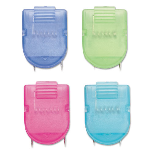 Image of Advantus Wall Clips for Fabric Panels, 40 Sheet Capacity, Assorted Cool Colors, 50/Box