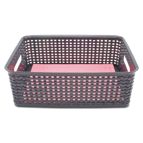 Image of Advantus Weave Bins, 14.25 X 10.25 X 4.75, Black, 2/pack