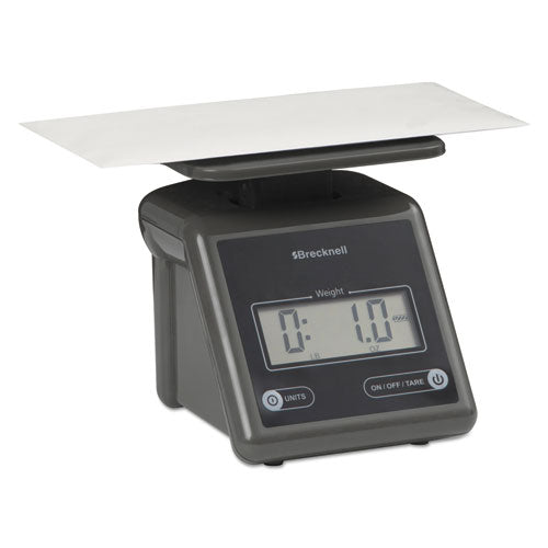 Image of Brecknell Electronic Postal Scale, 7 lb Capacity, 5.5 x 5.2 Platform, Gray