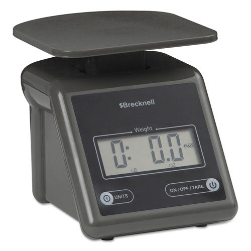Image of Brecknell Electronic Postal Scale, 7 lb Capacity, 5.5 x 5.2 Platform, Gray