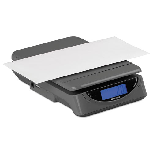 Image of Brecknell 25lb Electronic Postal Shipping Scale, 8 X 6 Platform, Gray