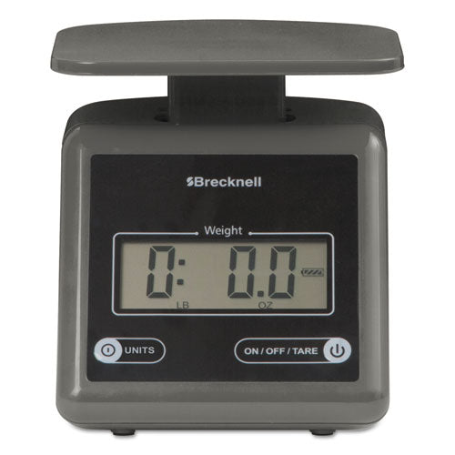 Image of Brecknell Electronic Postal Scale, 7 lb Capacity, 5.5 x 5.2 Platform, Gray