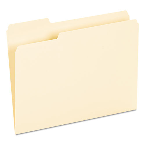 Image of Universal® Interior File Folders, 1/3-Cut Tabs: Assorted, Letter Size, 9.5-pt Manila, 100/Box
