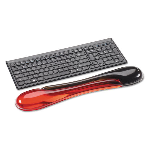 Image of Kensington® Duo Gel Wave Keyboard Wrist Rest, 22.62 x 5.12, Red