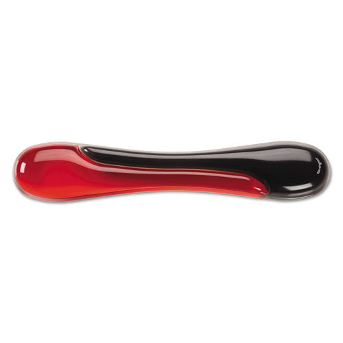 Image of Kensington® Duo Gel Wave Keyboard Wrist Rest, 22.62 x 5.12, Red