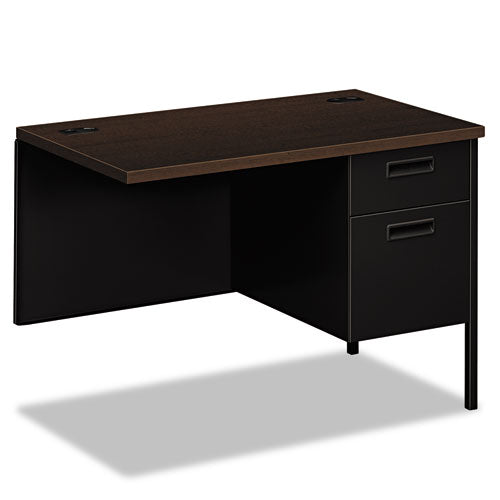 Image of HON® Metro Classic Series Workstation Return, Right, 42w x 24d x 29.5h, Mocha/Black