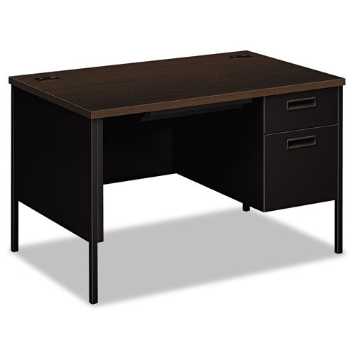 Image of HON® Metro Classic Series Right Pedestal Desk, 48" X 30" X 29.5", Mocha/black