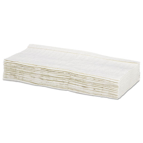 Image of Boardwalk® Scrim Wipers, 4-Ply, 9.75 x 16.75, White, 150/Dispenser Pack, 6 Dispenser Packs/Carton