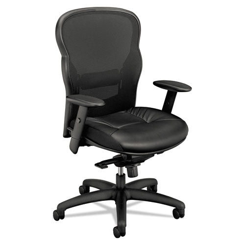 Image of HON® Wave Mesh High-Back Task Chair, Supports Up To 250 Lb, 19.25" To 22" Seat Height, Black