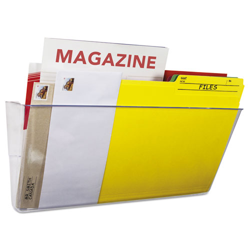 Image of Storex Wall File, Legal Size, 16" x 4" x 7", Clear