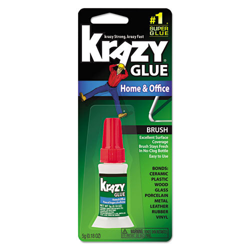 Image of Krazy Glue® All Purpose Brush-On Krazy Glue, 0.18 Oz, Dries Clear