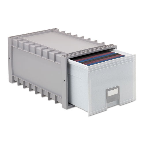 Image of Storex Archive Storage Drawers, Letter Files, 15.25" X 24" X 11.5", Gray