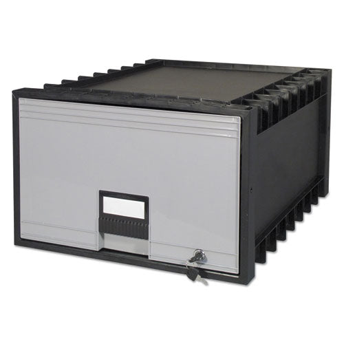 Image of Storex Archive Storage Drawers With Key Lock, Legal Files, 18.25" X 24" X 11.5", Black/gray