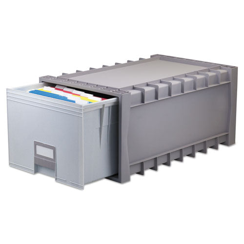Image of Storex Archive Storage Drawers, Letter Files, 15.25" X 24" X 11.5", Gray