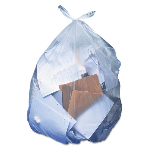 Image of Heritage Linear Low-Density Can Liners, 60 Gal, 1.1 Mil, 38" X 58", Clear, 100/carton