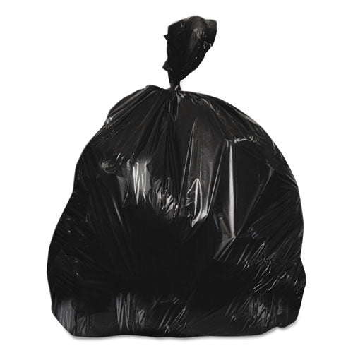 Image of Heritage High-Density Waste Can Liners, 45 gal, 16 mic, 40" x 48", Black, 25 Bags/Roll, 10 Rolls/Carton