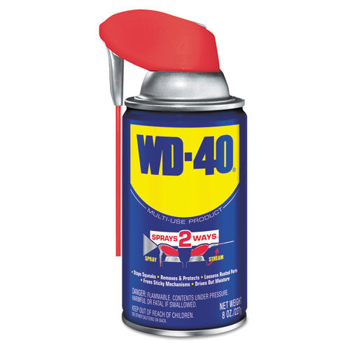 Image of WD-40® Smart Straw Spray Lubricant, 8 oz Aerosol Can, 12/Carton
